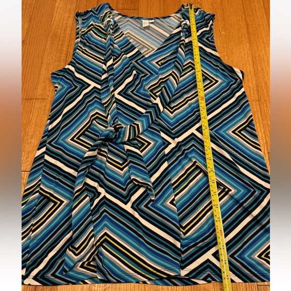 Jules & Leopold Women Blue Sleeveless Blouse Large - Picture 3 of 7